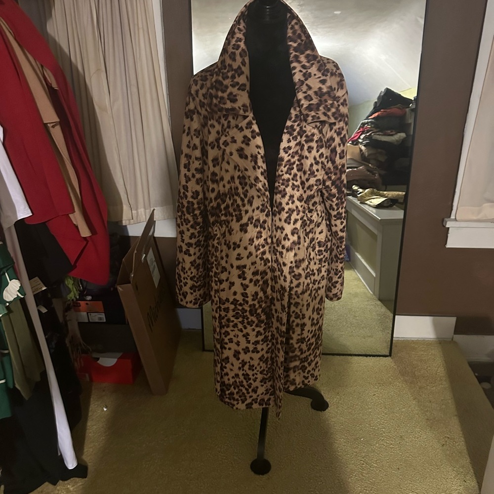 Leopard Print Long Coat